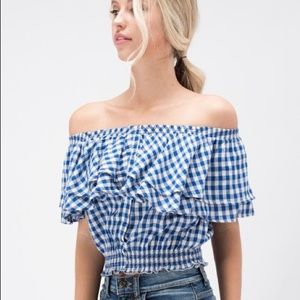 Gingham check top